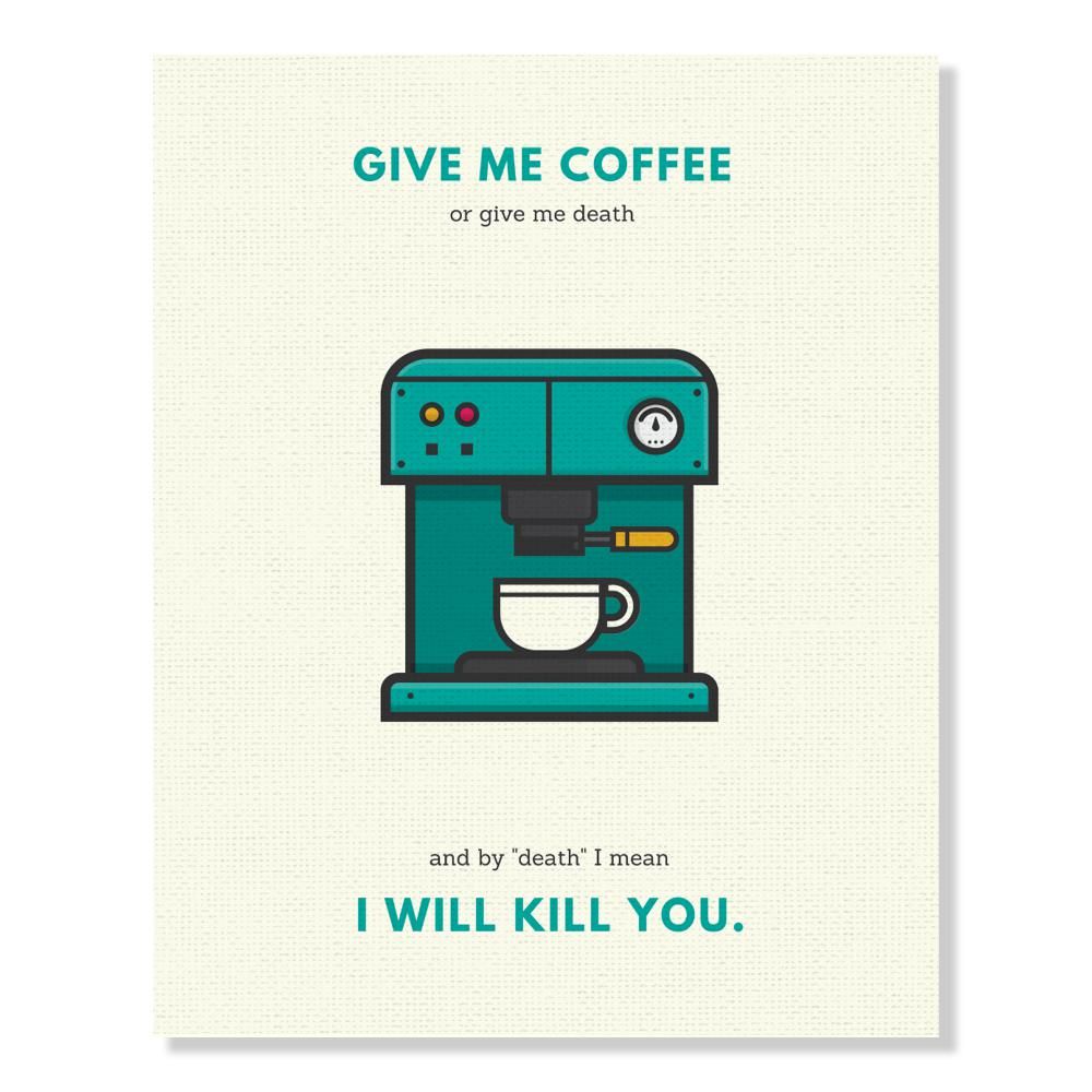 Ink Attic Wholesale Give Me Coffee or Give Me Death M / Mint